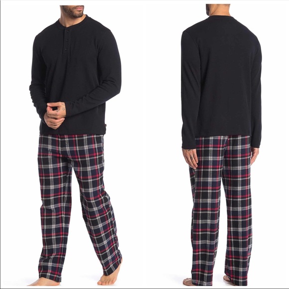 Hawke & Co Thermal & Flannel Pajama 2-Piece Set - Picture 4 of 4
